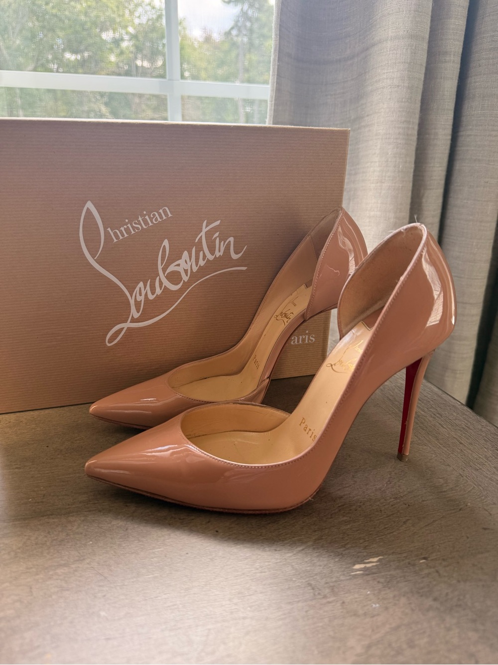 Christian Louboutin Blush Patent Pointed-Toe Stiletto Pumps